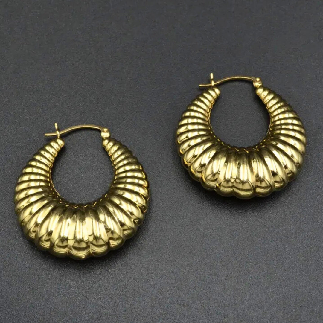 Pendientes Vintage de Camarones/ Chapado Oro 18K